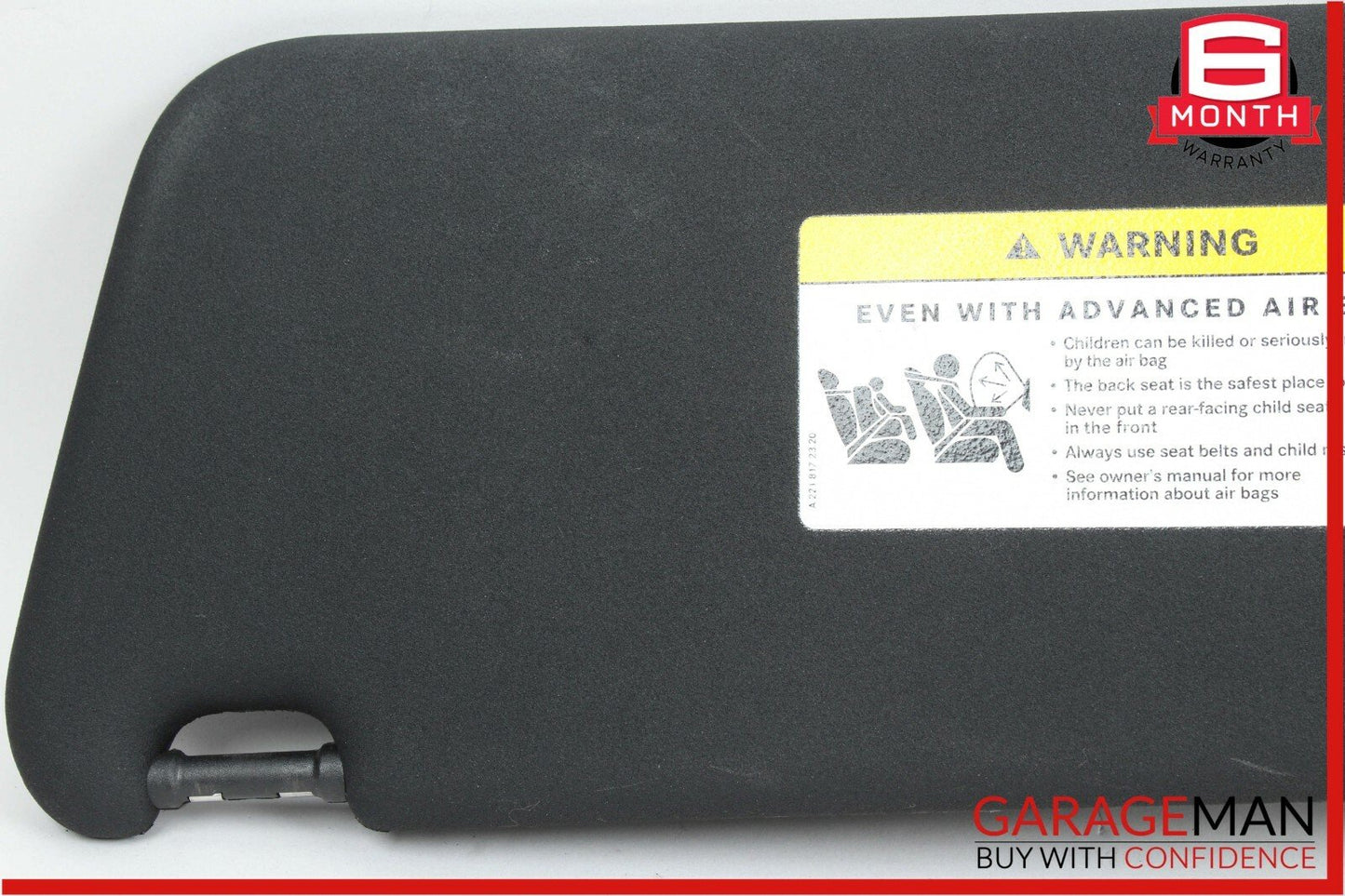 08-14 Mercedes W204 C250 Front Right Sun Visor Sunvisor Shade Cover Black