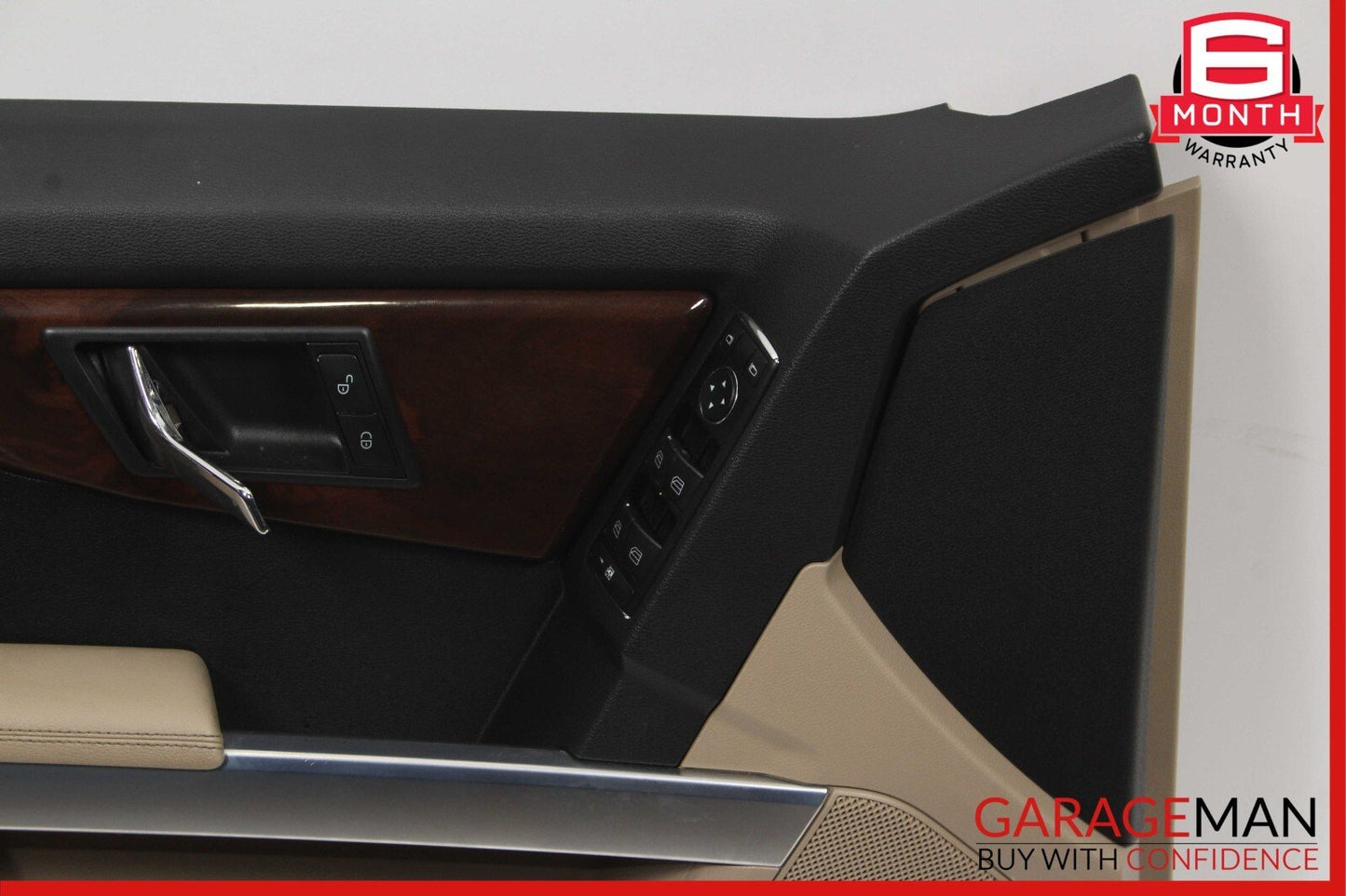 10-15 Mercedes X204 GLK350 Front Left Side Interior Door Trim Panel Cover Brown