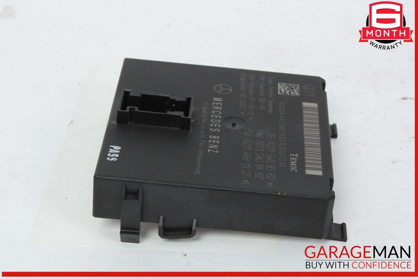 07-14 Mercedes W221 S550 S400 Central Gateway Control Module Unit 2215408362 OEM
