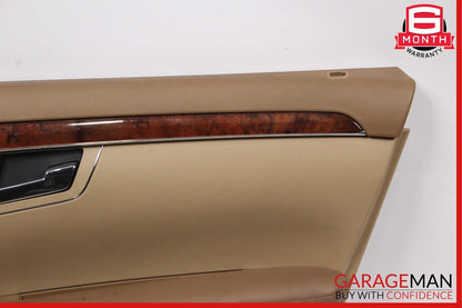 07-09 Mercedes W221 S550 Front Right Side Interior Door Panel Cover Assy Brown