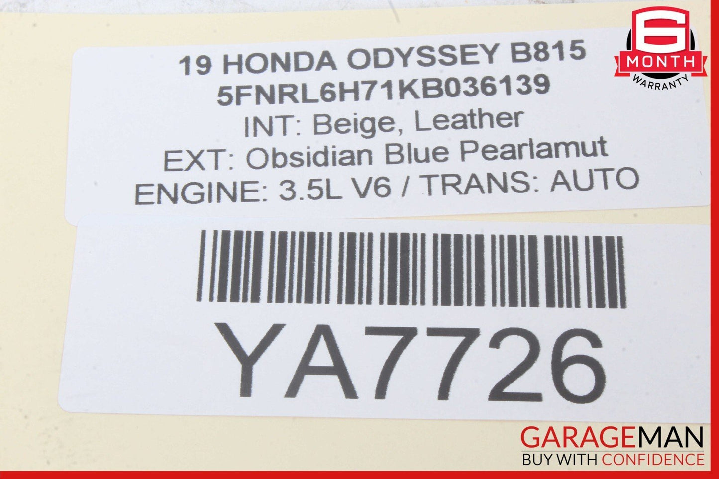 11-24 Honda Odyssey Interior Roof Overhead Dome Reading Light Lamp OEM