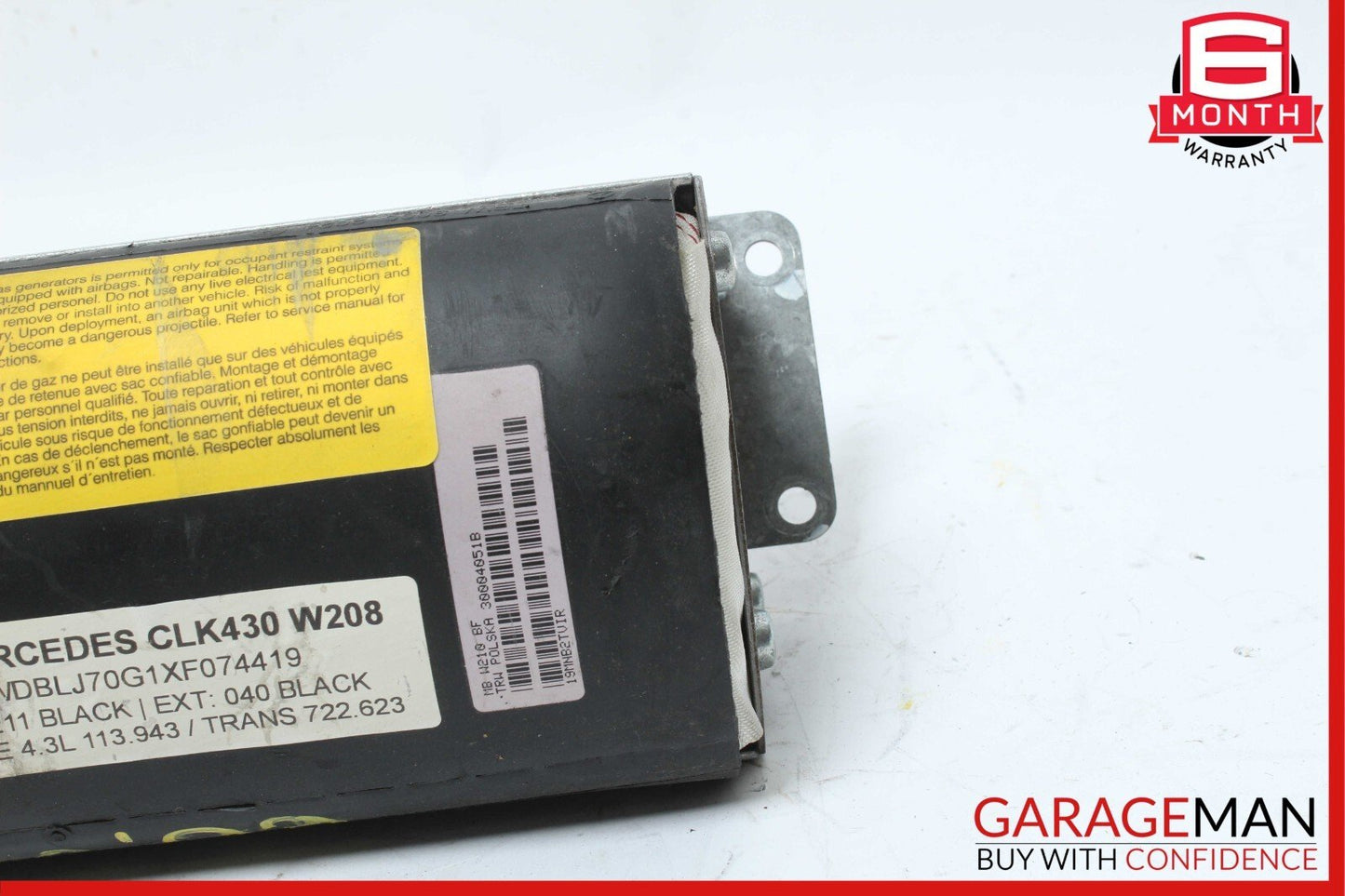 97-03 Mercedes W208 CLK430 CLK320 Front Right Dashboard Airbag Air Bag OEM