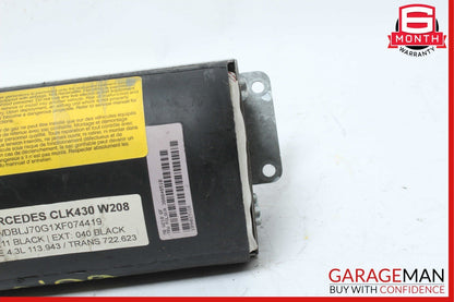 97-03 Mercedes W208 CLK430 CLK320 Front Right Dashboard Airbag Air Bag OEM