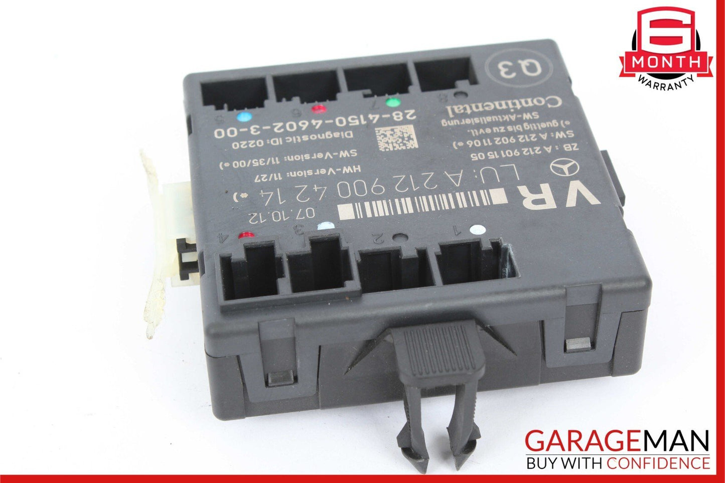 08-18 Mercedes W204 C250 C300 SLK250 Front Right Side Door Control Module Unit
