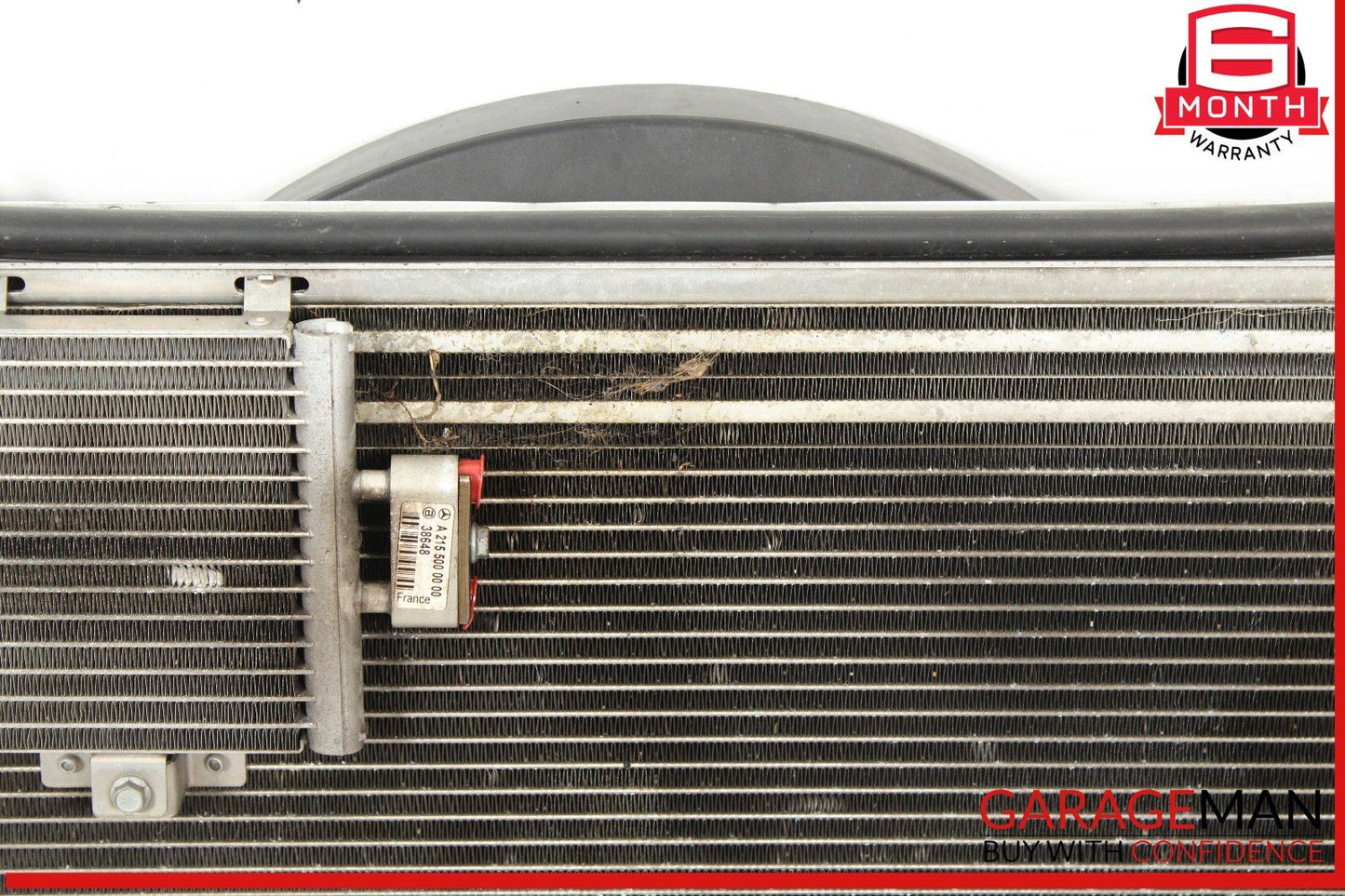 03-06 Mercedes R230 SL500 Engine Motor Cooling Radiator Fan Shroud A/C Condenser
