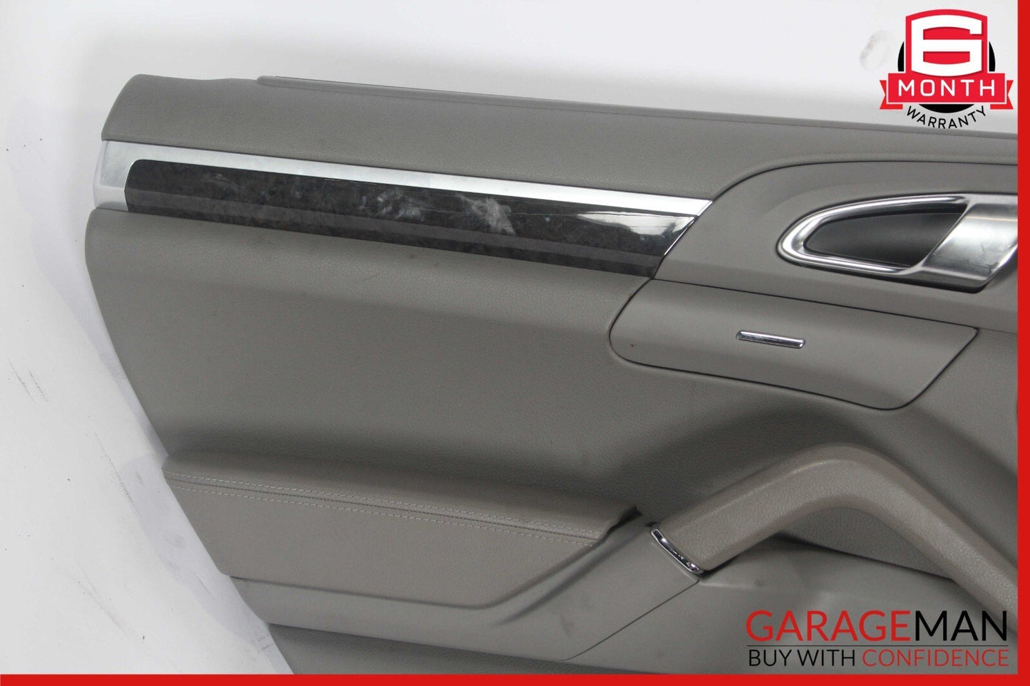 11-17 Porsche Cayenne 958 Rear Left Side Interior Door Trim Panel Assy Gray