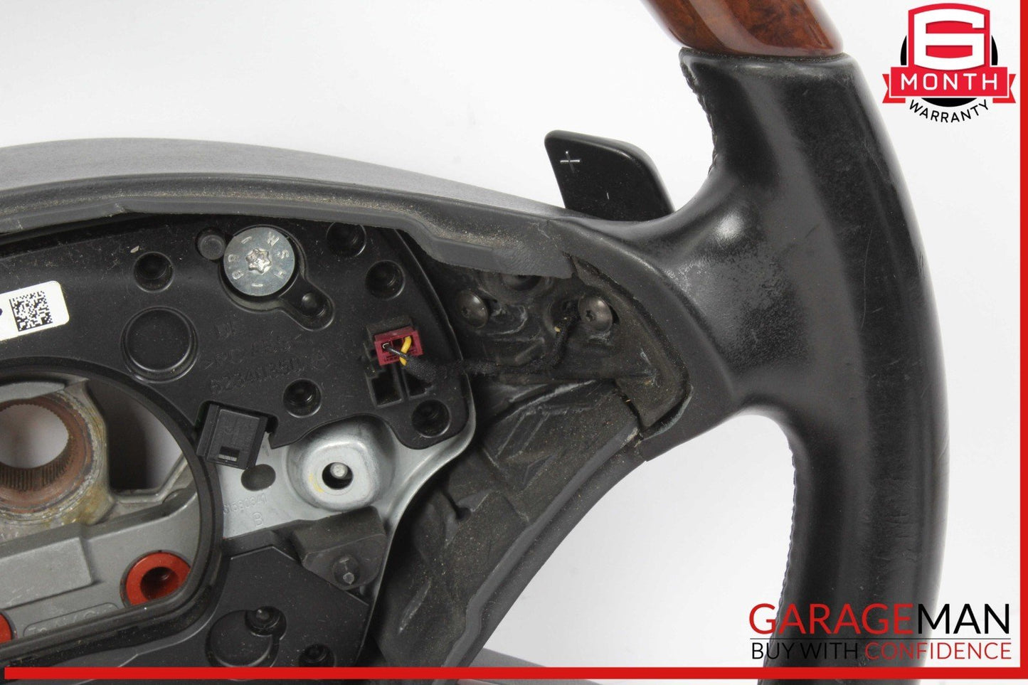 10-14 Mercedes W221 S550 S600 Steering Wheel w/ Paddle Shifters Wood OEM