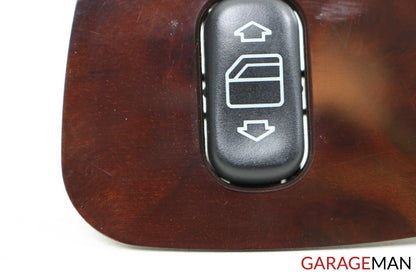 96-99 Mercedes W210 E300 E420 Rear Right Passenger Side Window Switch Trim Wood