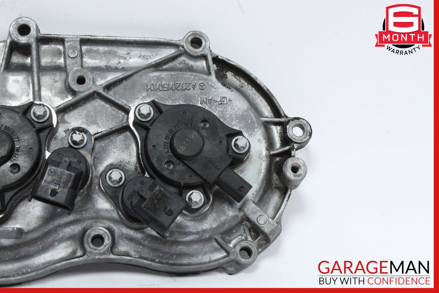 06-13 Mercedes W211 E350 R350 Front Right Engine Timing Chain Cover Plate OEM