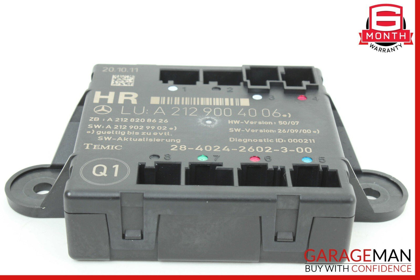 08-14 Mercedes W204 C250 C300 Rear Right Side Door Control Module Unit