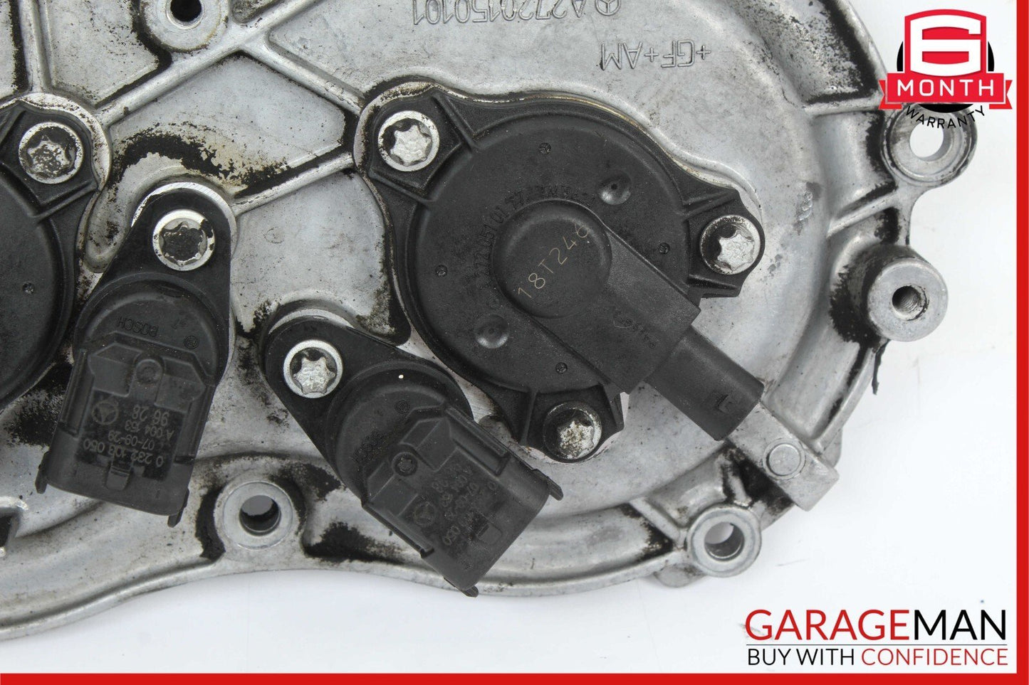 06-13 Mercedes W211 EE50 S550 Front Right Engine Timing Chain Cover Plate OEM