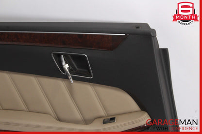 10-13 Mercedes W212 E550 Rear Left Side Interior Door Panel Assembly Beige
