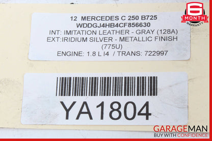 08-14 Mercedes W204 C250 C300 C350 Rear Shock Strut Coil Spring Set of 2 OEM