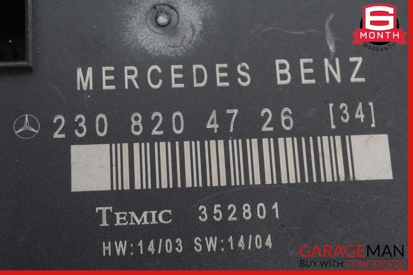03-12 Mercedes R230 SL500 SL55 AMG Front Left Door Control Module 2308204726 OEM
