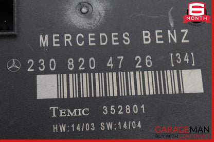 03-12 Mercedes R230 SL500 SL55 AMG Front Left Door Control Module 2308204726 OEM