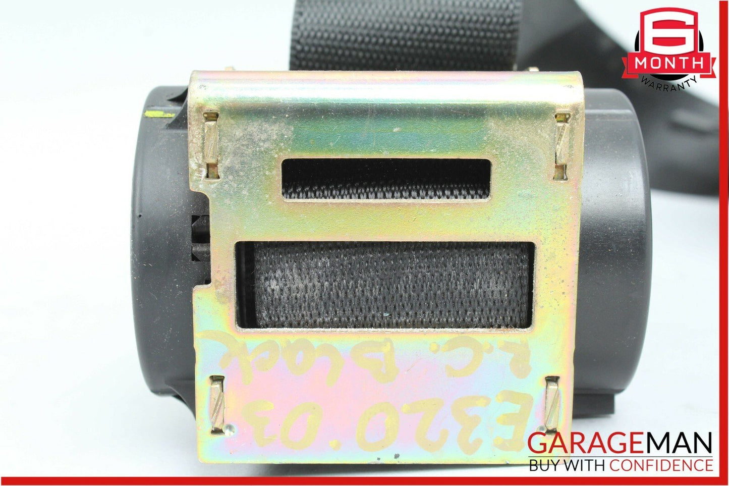 03-06 Mercedes W211 E320 E500 Rear Center Seatbelt Seat Belt Retractor Black OEM