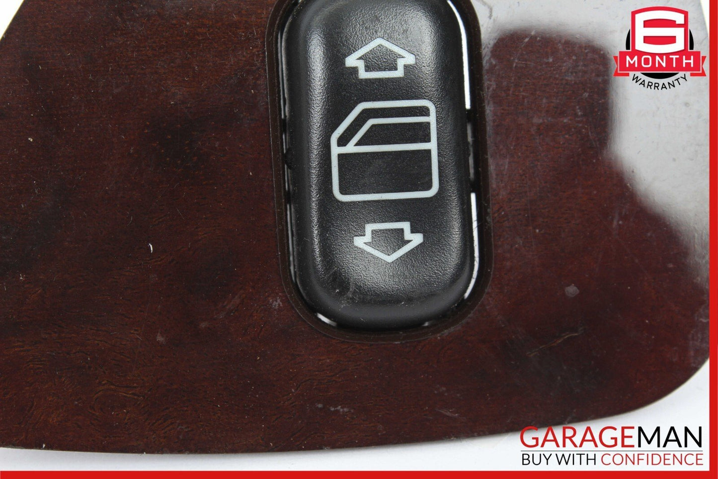 98-02 Mercedes W210 E320 E420 E55 AMG Rear Left Side Window Switch Trim Wood