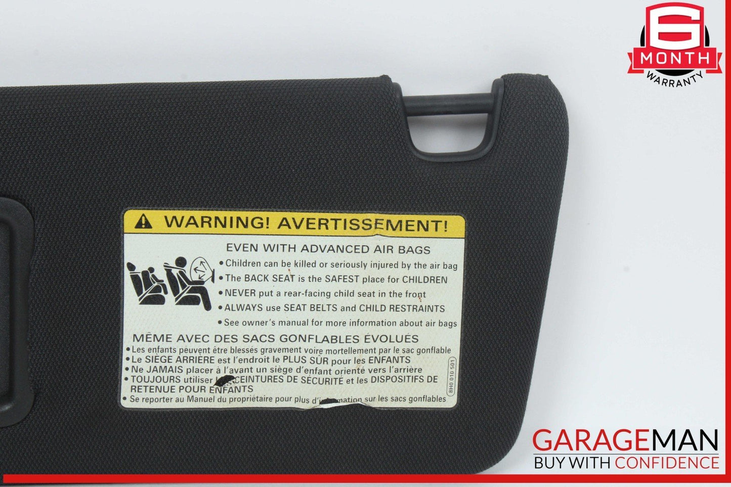 12-18 Audi A7 A6 Front Left Driver Side Sun Visor Sunvisor Black OEM