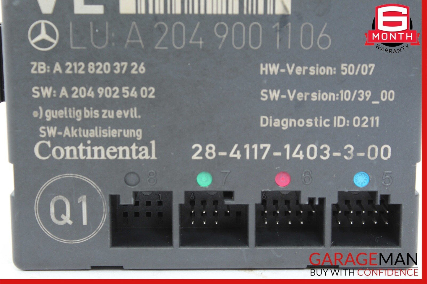12-15 Mercedes W204 C350 Front Left Side Door Control Module Unit OEM