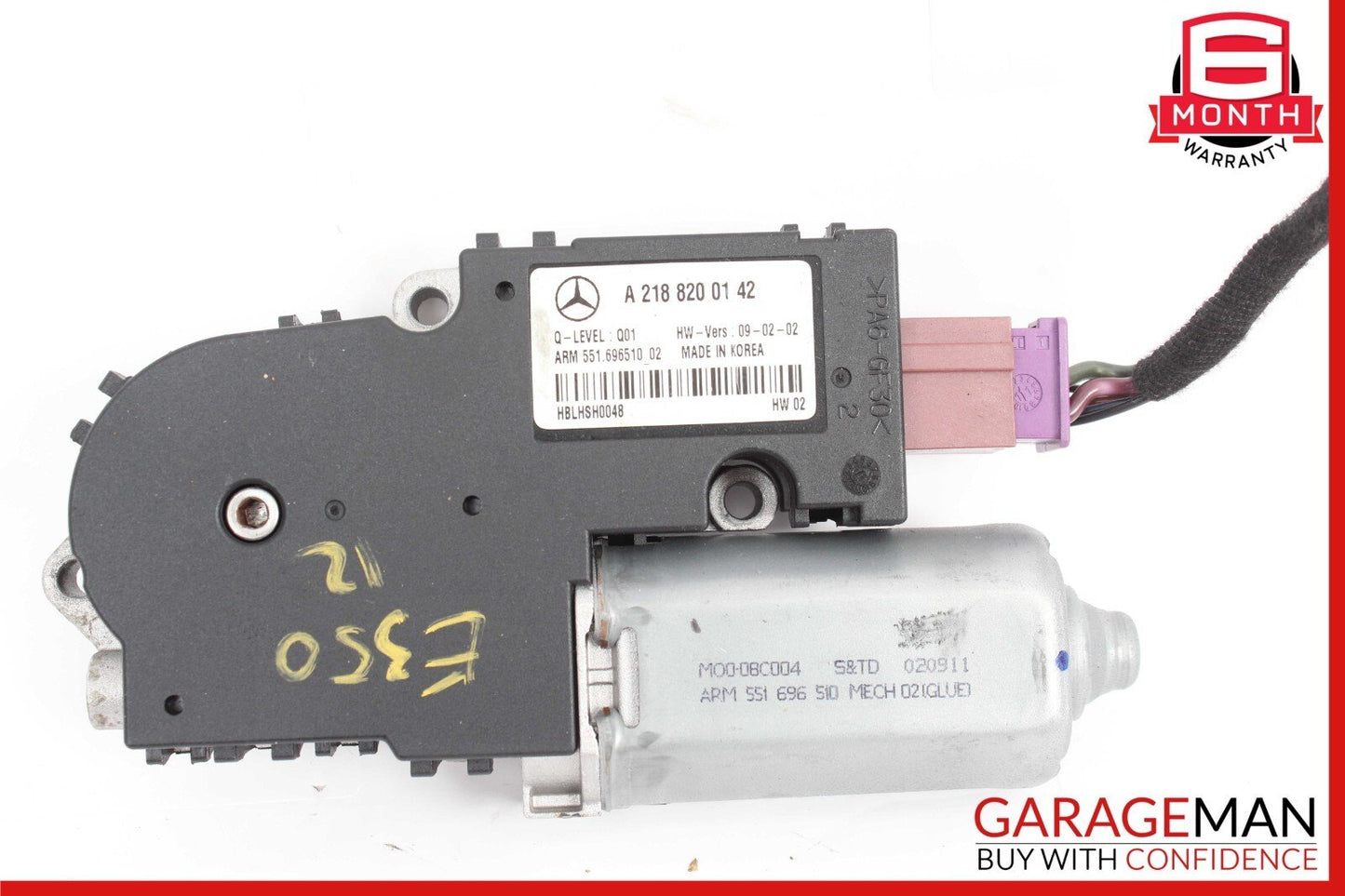 12-18 Mercedes W212 E350 CLS550 Sedan Sunroof Sun Roof Motor 2188200142 OEM