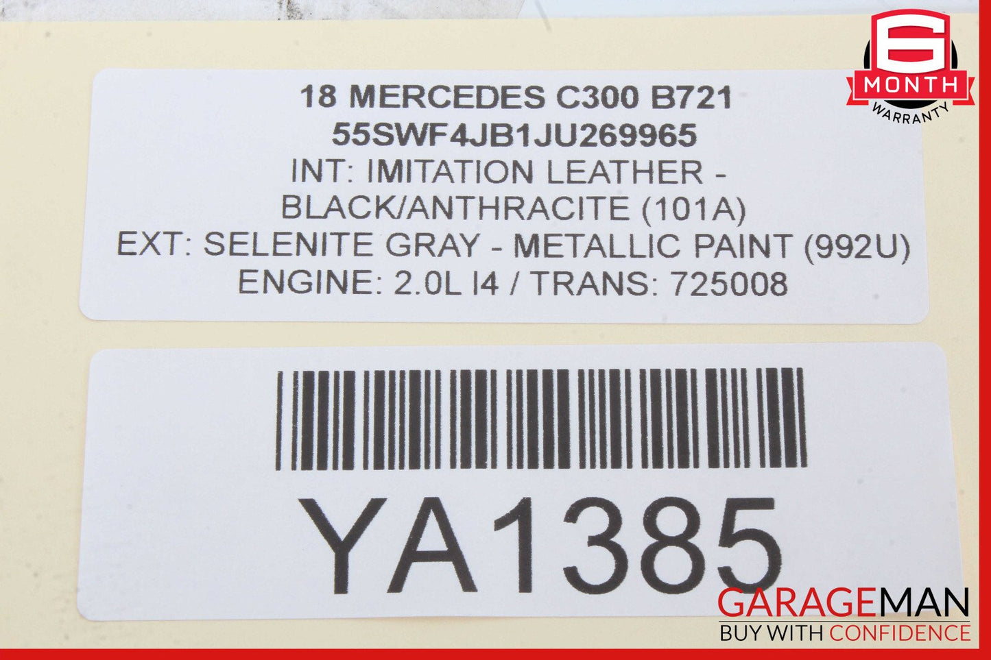 15-18 Mercedes W205 C300 C400 Rear Left Driver Side Door Control Module Unit OEM
