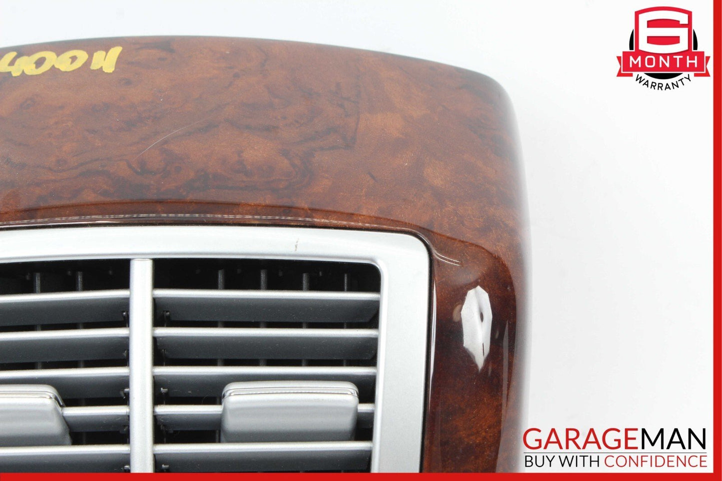 07-13 Mercedes W221 S400 Rear Center Console AC A/C Air Vent Trim Panel Wood OEM