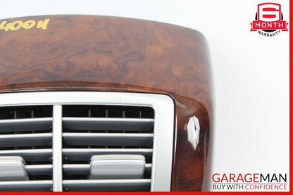 07-13 Mercedes W221 S400 Rear Center Console AC A/C Air Vent Trim Panel Wood OEM