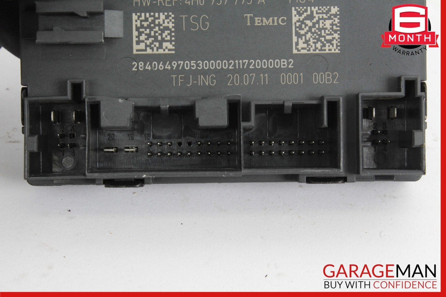 11-14 Audi A8 Rear Left Door Control Module Unit 4H0959795A OEM
