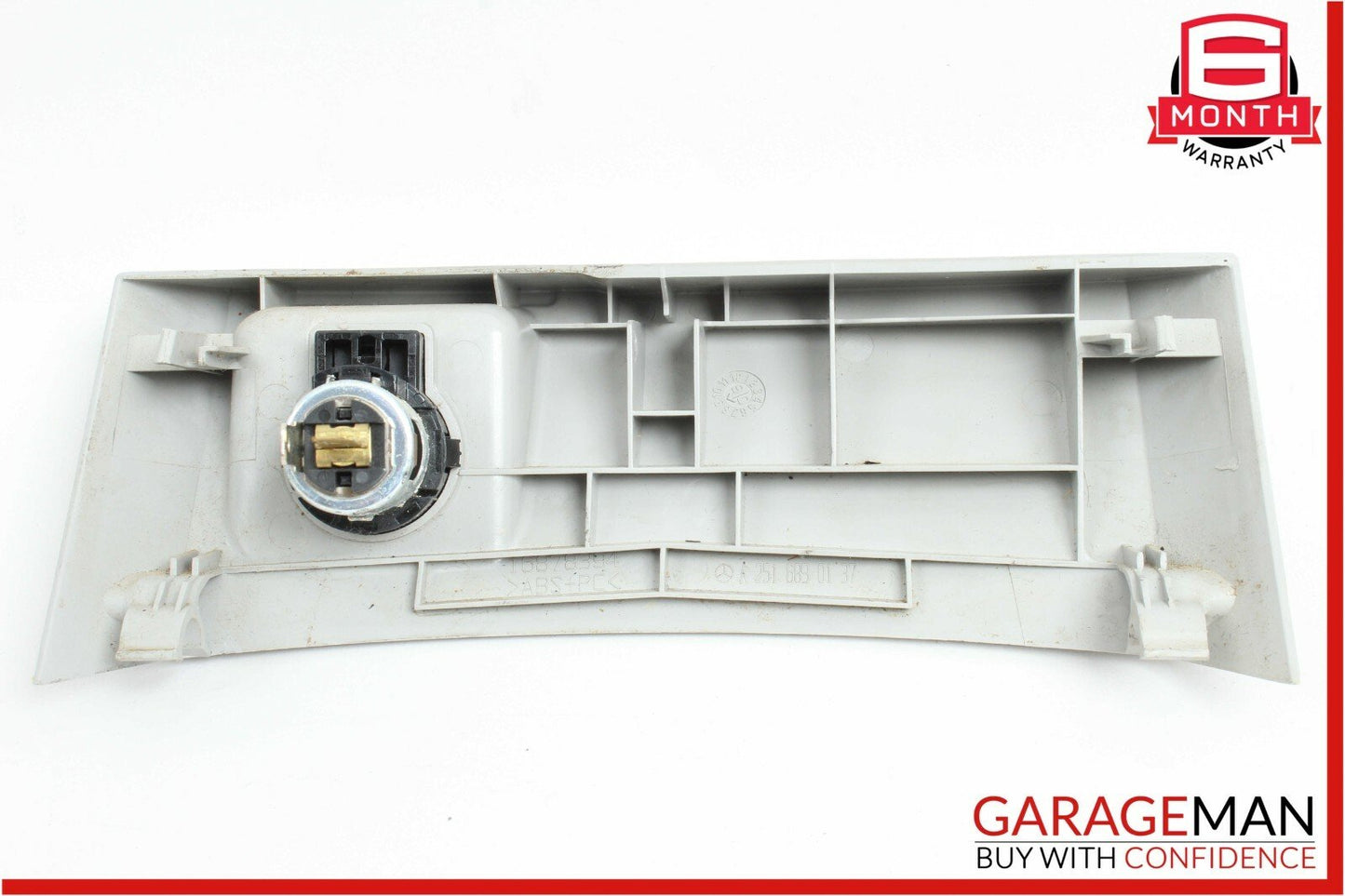 06-13 Mercedes W251 R350 R320 Rear Center Console Lighter Plug Trim Cover Grey