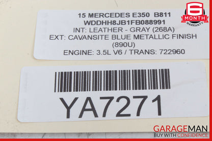 08-18 Mercedes W212 E350 CLS550 Front Right Side Door Control Module OEM