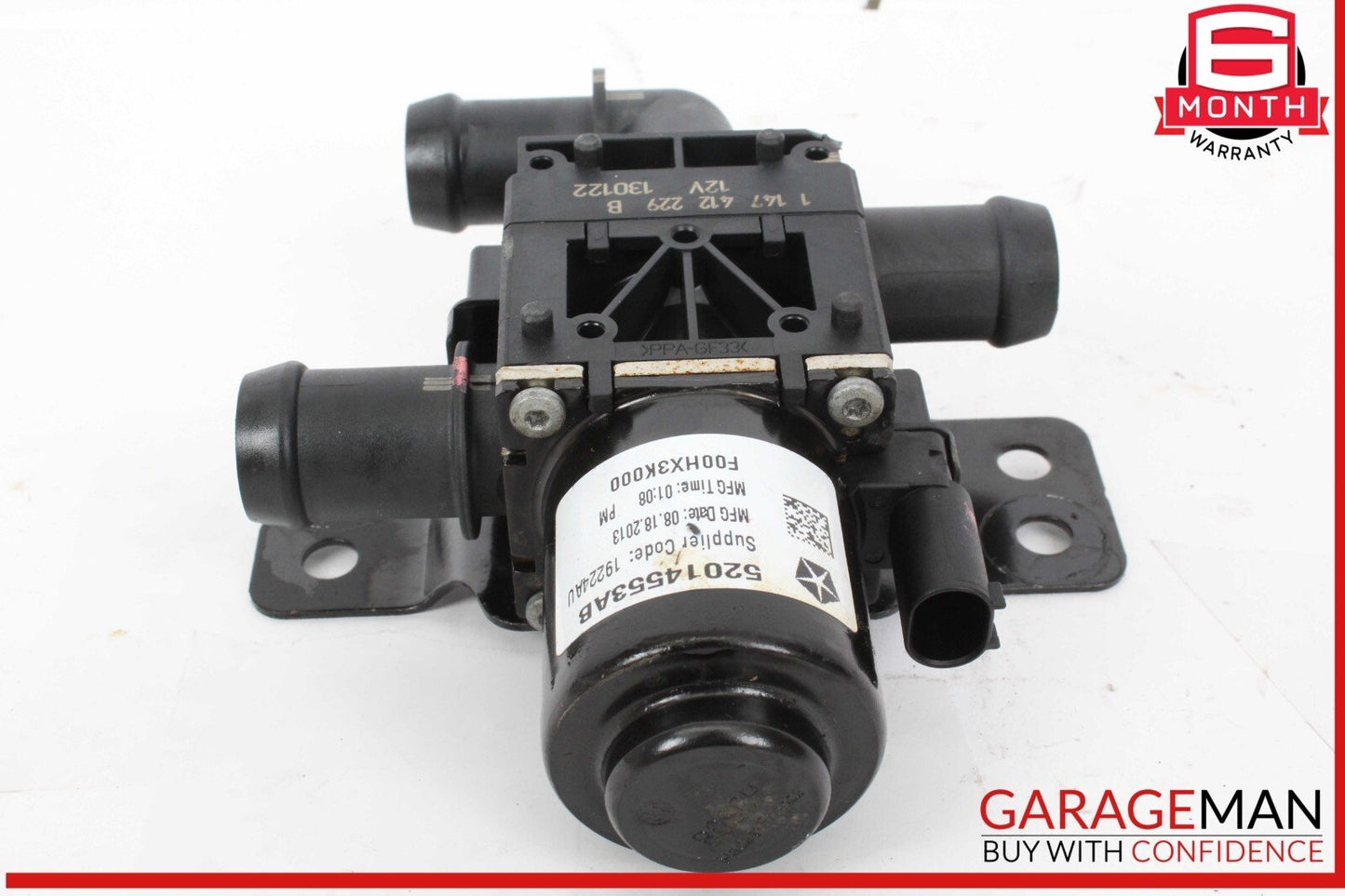 12-15 Fiat 500 Electric 3-Way Coolant Water Pump Valve 52014553AB OEM