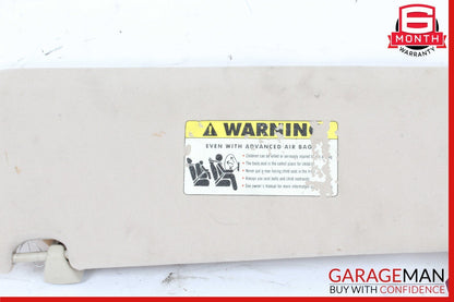 06-15 BMW 7 Series 750i 740i Right Side Sun Visor Sunvisor Gray M04B42005 OEM