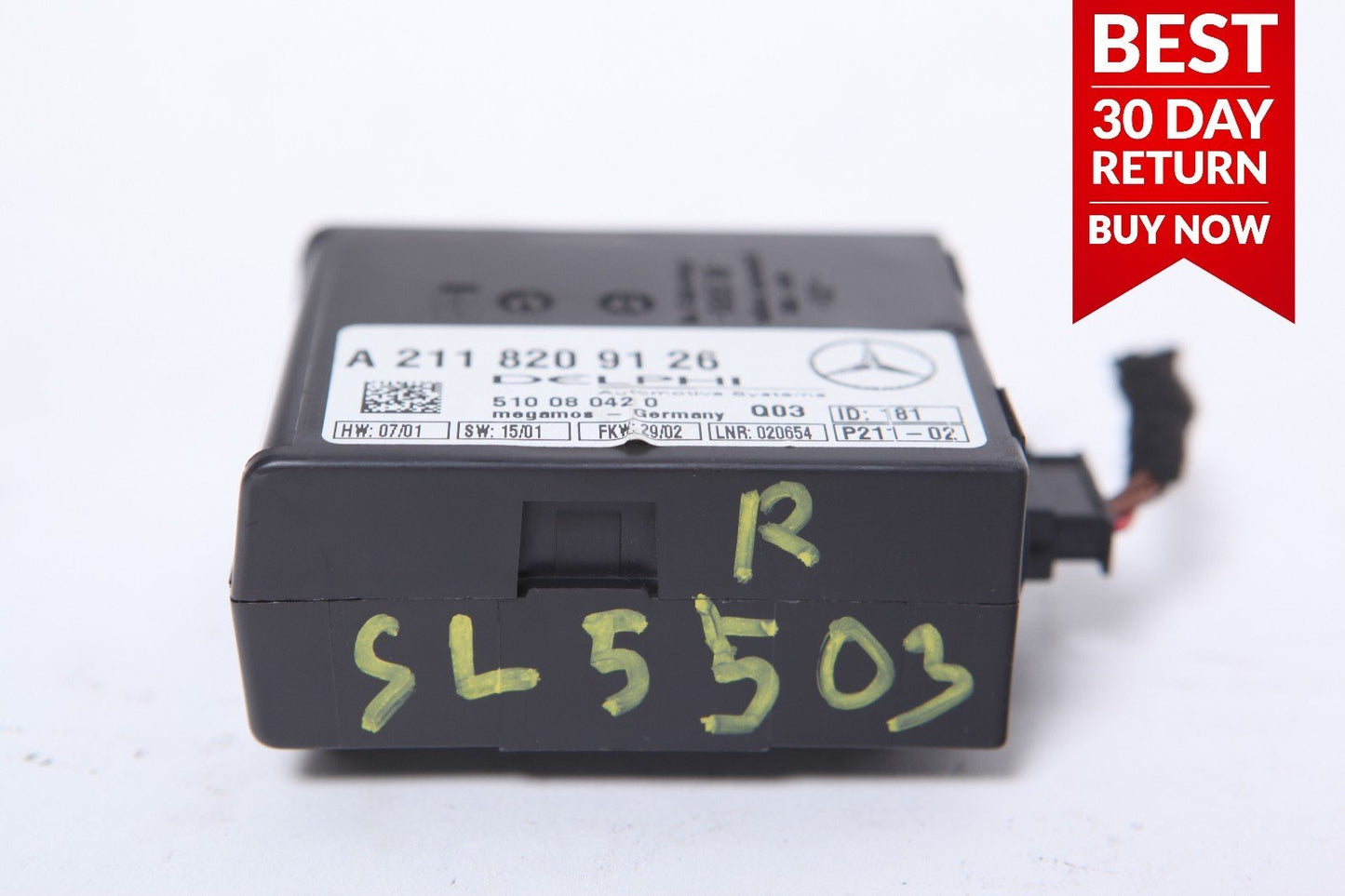 03-06 MERCEDES R230 SL55 AMG ANTI THEFT TOW ALARM CONTROL MODULE A74 OEM