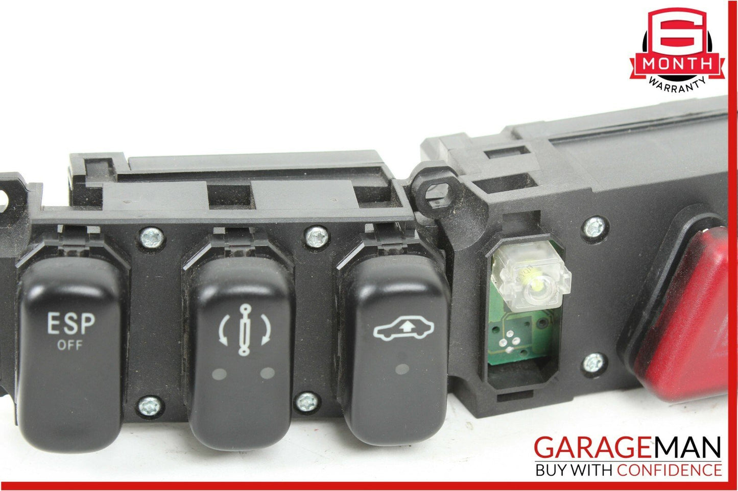 00-02 Mercedes W220 S500 Center Dash ESP Hazard Light Door Lock Switch Control