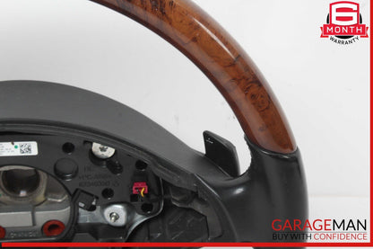 10-14 Mercedes W221 S400 S600 Steering Wheel w/ Paddle Shifters Black Wood OEM