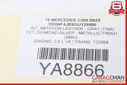 15-18 Mercedes W205 C300 C400 Rear Left Side Door Control Module Unit OEM