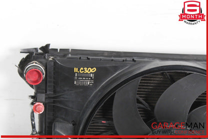 08-14 Mercedes W204 C300 Engine Motor Cooling Radiator AC A/C Condenser Assy OEM