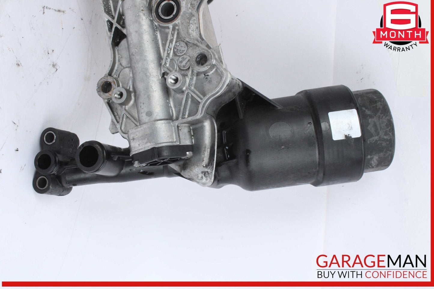 13-15 Mercedes X204 GLK250 Oil Filter Housing Assembly w/ Radiator Bracket OEM
