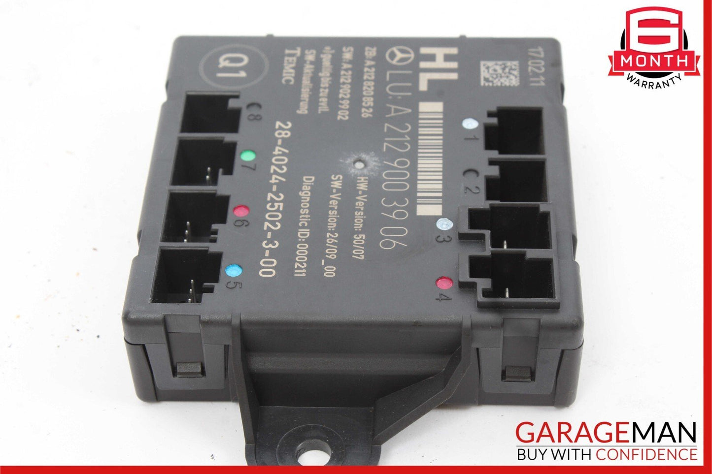 08-18 Mercedes W212 E350 C250 GLK350 CLS550 Rear Left Side Door Control Module