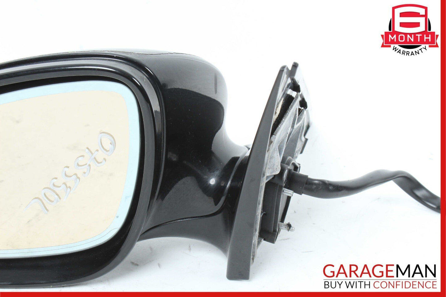 07-09 Mercedes W221 S550 S600 Front Left Side Mirror Door Rear View Black OEM