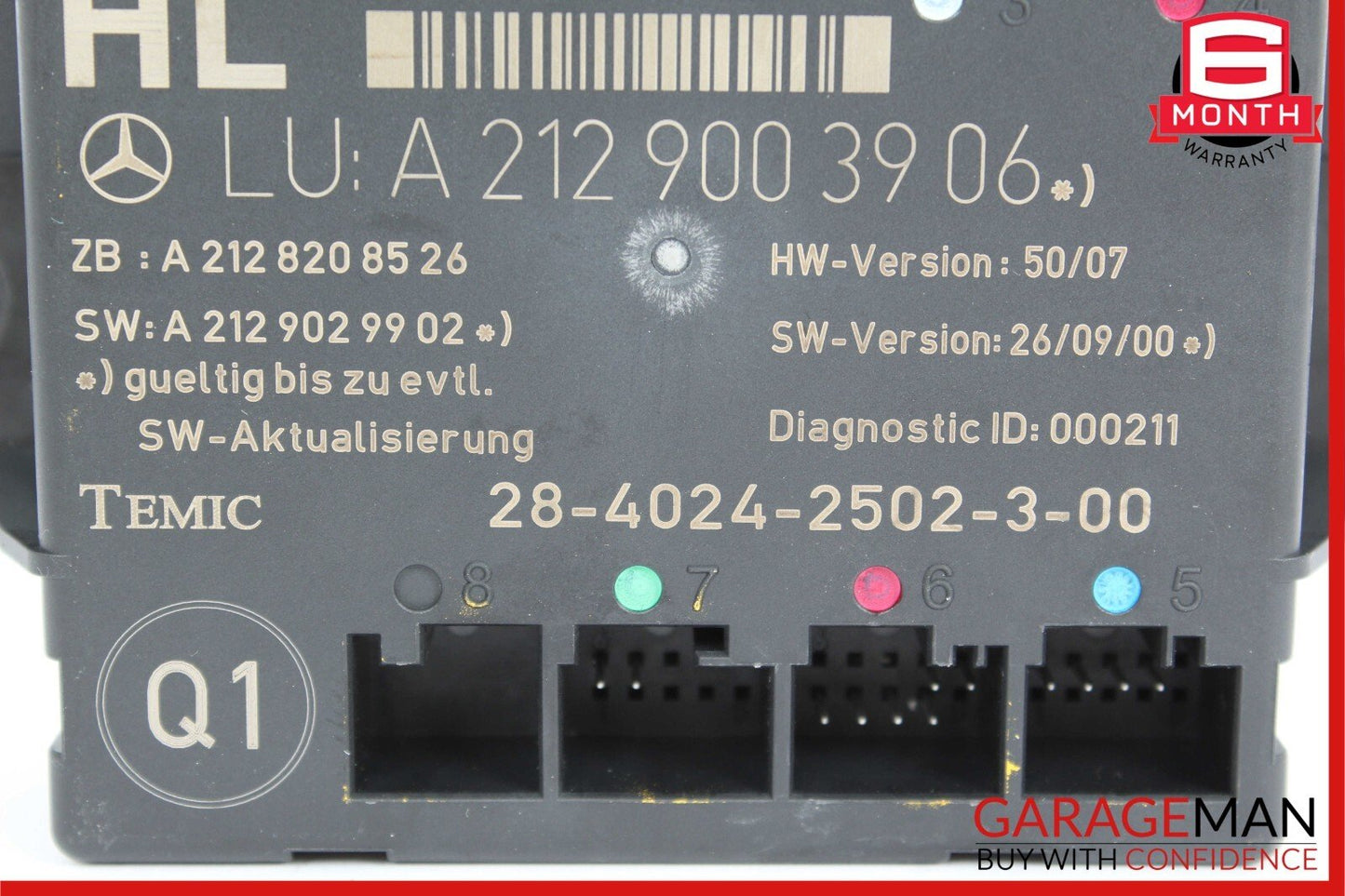 08-18 Mercedes W212 E350 Rear Left Side Door Control Module 2129003906 OEM