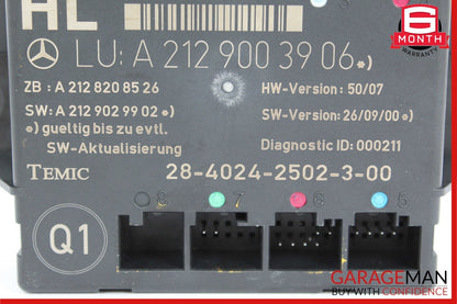 08-18 Mercedes W212 E350 Rear Left Side Door Control Module 2129003906 OEM