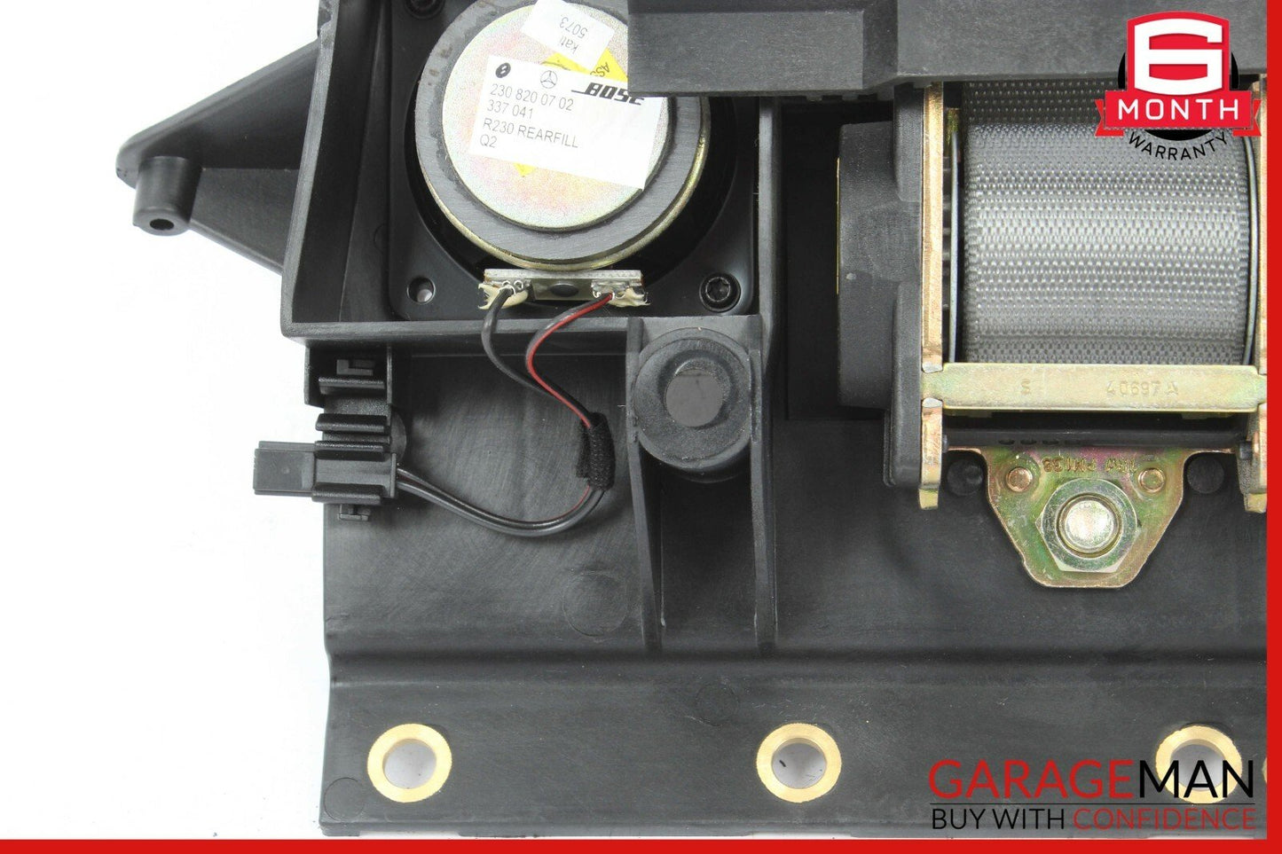 03-08 Mercedes R230 SL500 SL600 Rear Right Speaker Luggage Seatbelt Retractor