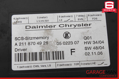 03-12 Mercedes W216 CL550 GL450 Front Left Side Seat Control Module Unit OEM