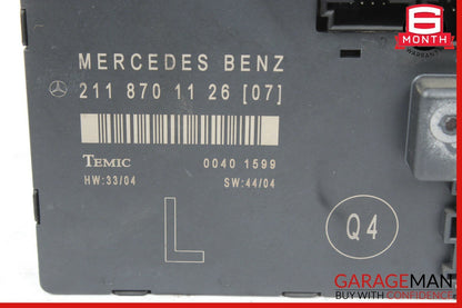 03-09 Mercedes W211 E350 E500 E55 AMG Front Left Side Door Control Module Unit