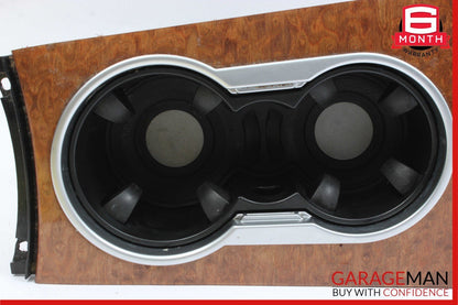 06-12 Mercedes W164 ML350 GL450 Front Center Console Cup Holder Compartment Wood