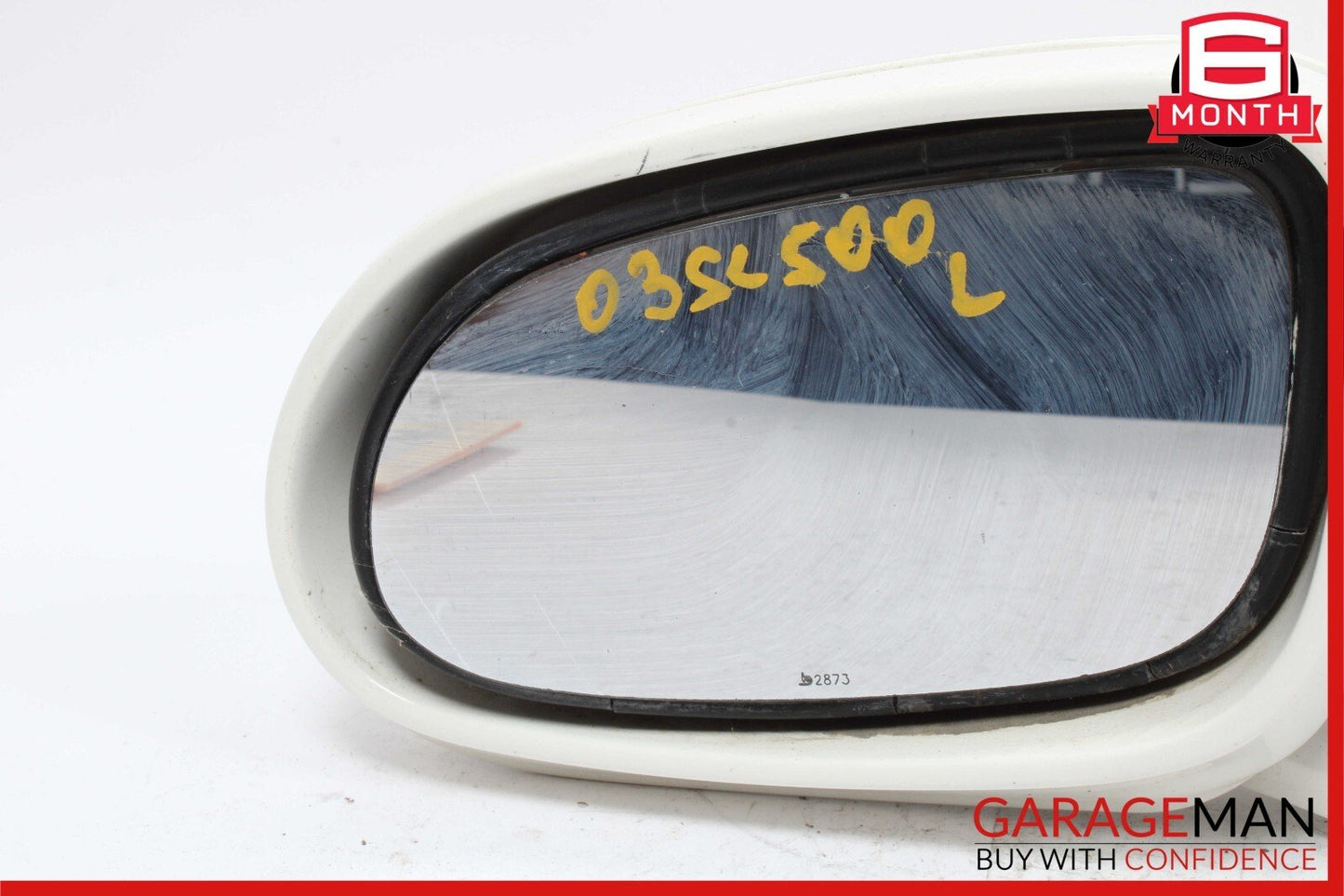 2003 Mercedes R230 SL500 SL55 AMG Front Left Side Rear View Door Mirror White