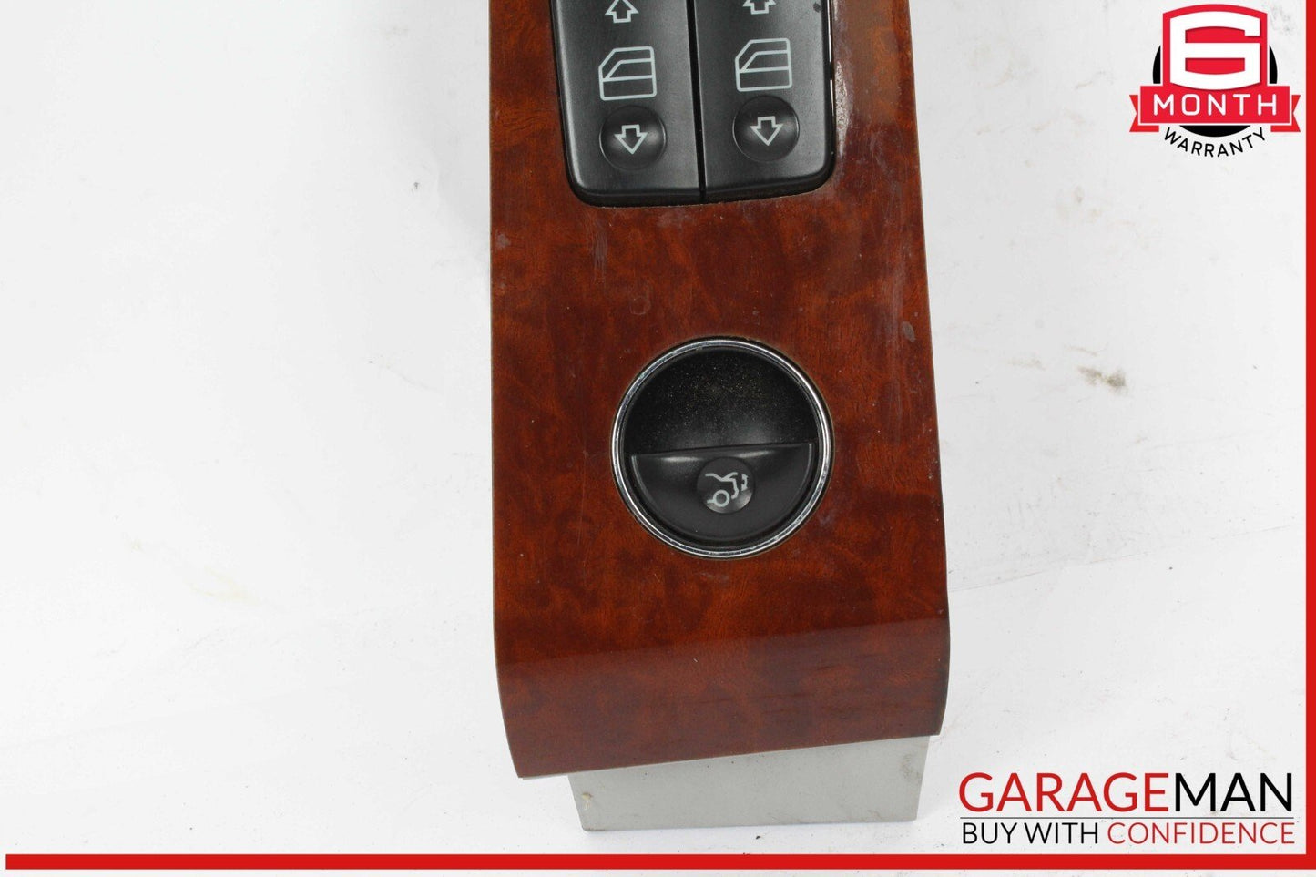 03-06 Mercedes W220 S500 Front Left Driver Side Master Window Switch Trim Wood