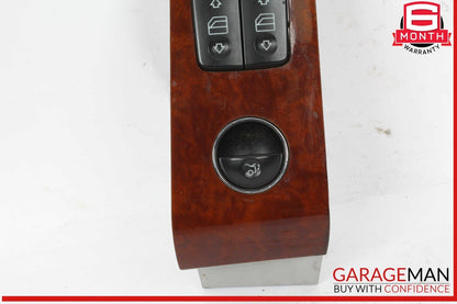 03-06 Mercedes W220 S500 Front Left Driver Side Master Window Switch Trim Wood