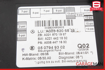 07-13 Mercedes W221 S550 S400 S63 AMG Rear Right / Left Door Control Module Unit